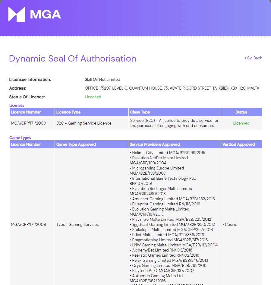 MGA
Dynamic Seal Of Authorisation