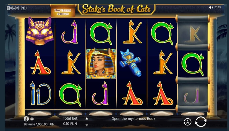 ステークカジノのおすすめゲームStake’s Book of Cats（ステークスブックオブキャット）