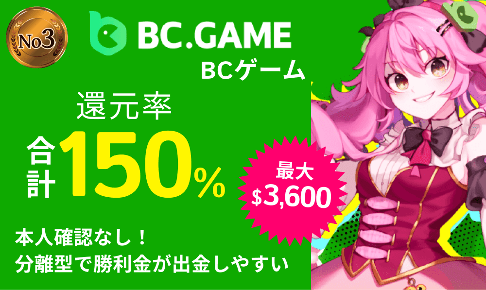 BCゲーム初回入金ボーナス