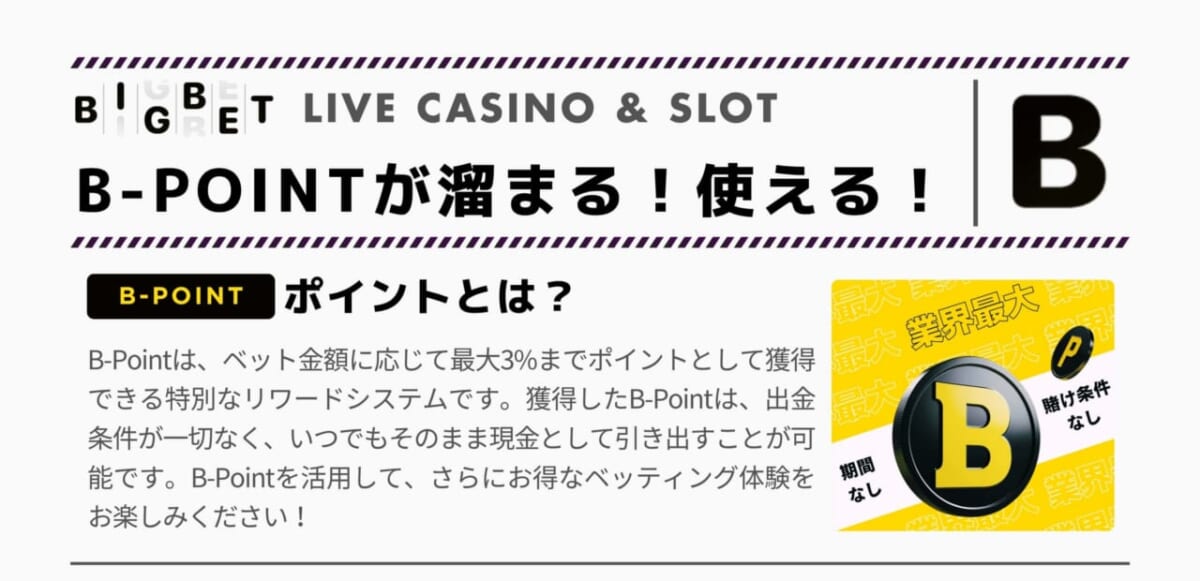 B-POINTが溜まる！使える！
B-POINTポイントとは？
