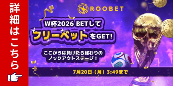 ルーベット　W杯２０２６年　フリーベット